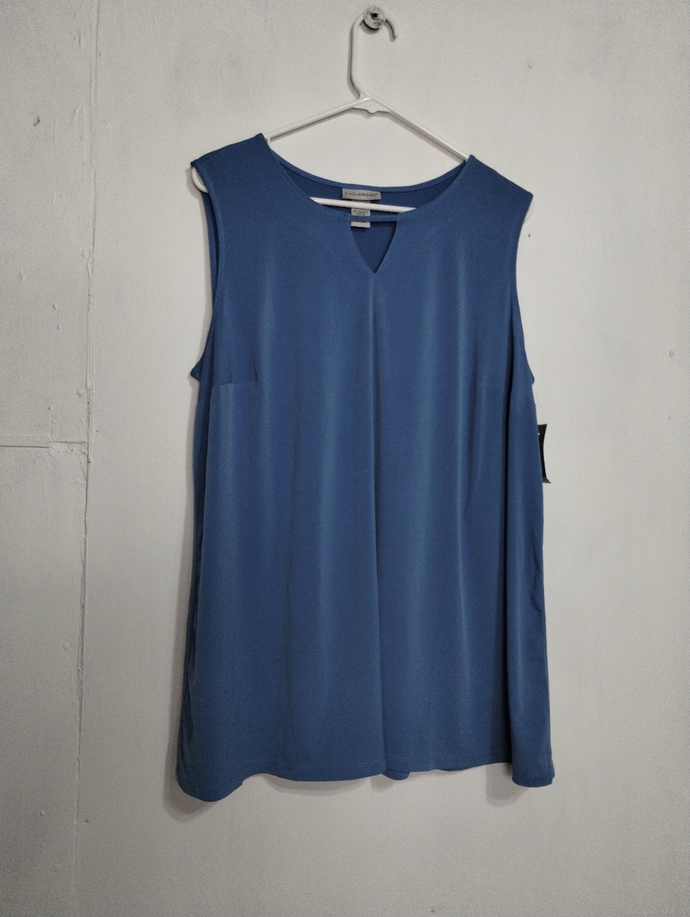 Catherines Slate Blue Sleeveless V-Neck Top Size (14-16)